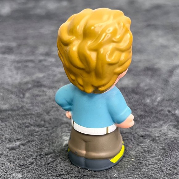 Fisher Price Little People Boy Blue Sweater V Neck Gray Pants - Picture 3 of 5